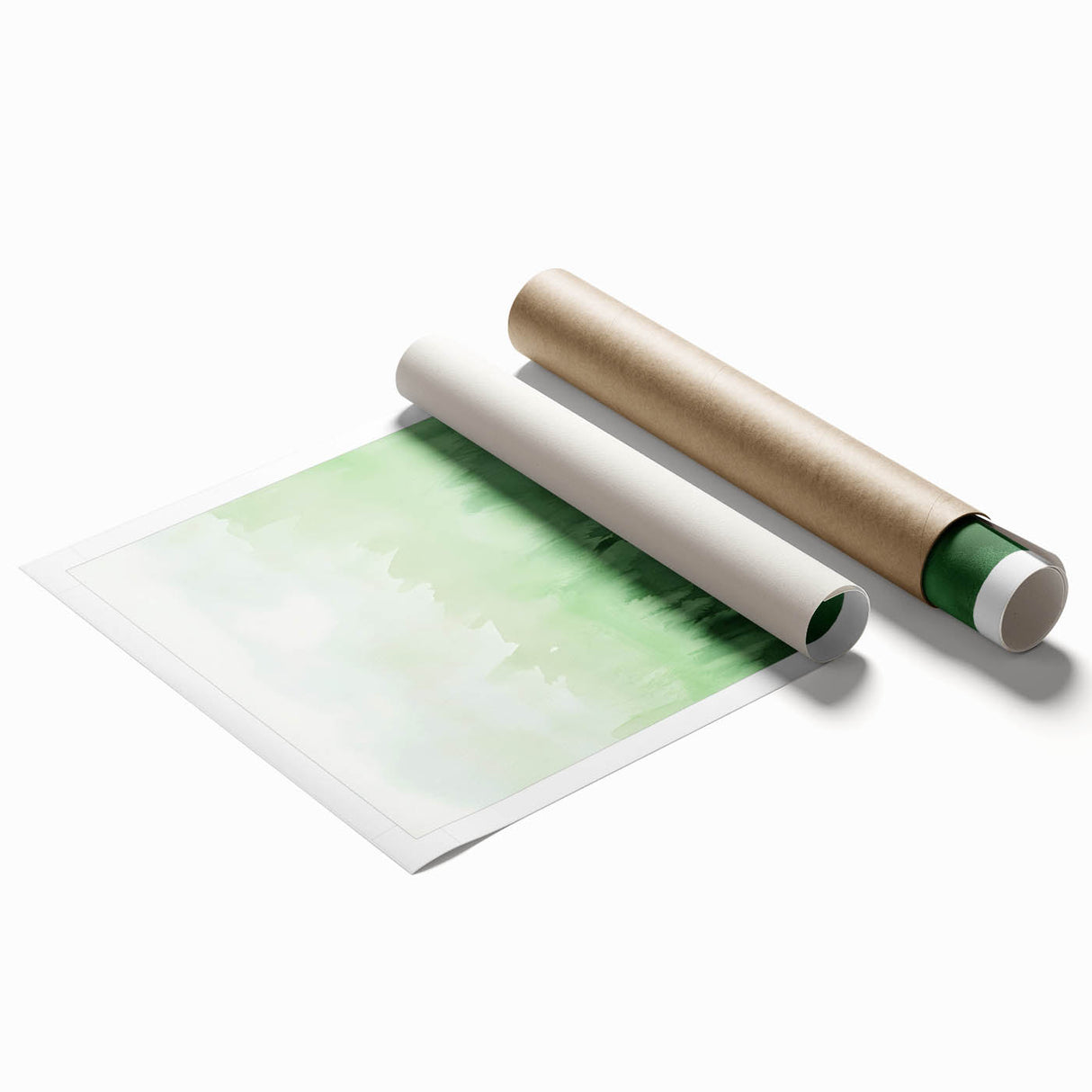 Green Watercolor Abstract Nursery Wall Art – Kids Room Decor
