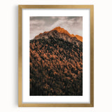 Extra large abstract art print featuring textured fall colors on a framed canvas, ideal for living room decor.