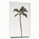 Large abstract wall art in vibrant blue and orange tones on acrylic glass, suitable for bedroom or dining room decor.