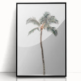 Large abstract wall art in vibrant orange and blue tones, framed in black acrylic, suitable for modern art wall decor.