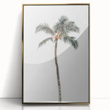 Large art print of a mid-century modernist summer scene in acrylic, with gold frame, ideal for nursery wall art.