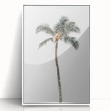 Art deco poster of a summer scene on white acrylic, featuring pastel colors, ideal for nursery wall art.