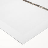 Art deco poster featuring geometric patterns in muted gold and navy, printed on rolled canvas.