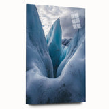 Acrylic glass artwork showcasing a stunning landscape of cliffs, featuring vibrant colors and intricate details, designed for modern home decor. Perfect for creating a serene ambiance in living spaces.