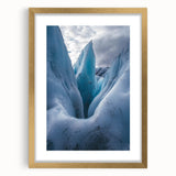 Elegant gold-framed landscape artwork featuring majestic cliffs with a textured mat, perfect for enhancing home decor and adding a touch of sophistication.