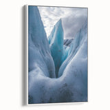 Framed canvas artwork showcasing a stunning landscape of cliffs, featuring vibrant colors and intricate details, displayed against a white background for a modern aesthetic.