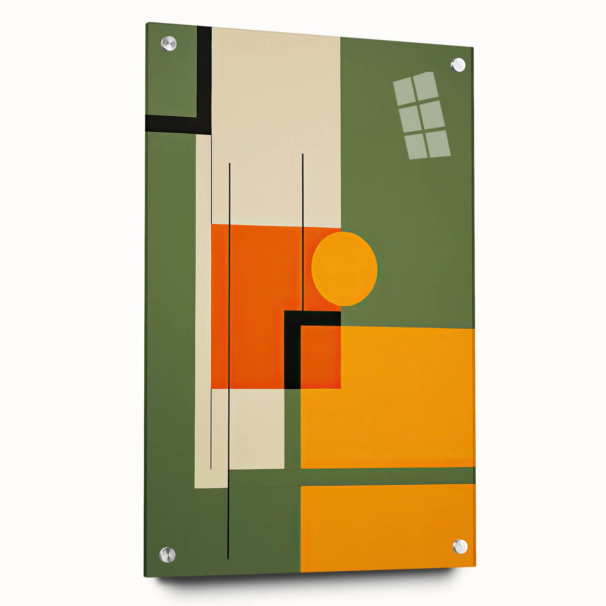 Canvas Art for Dining Area – Geometric Framed Wall Decor