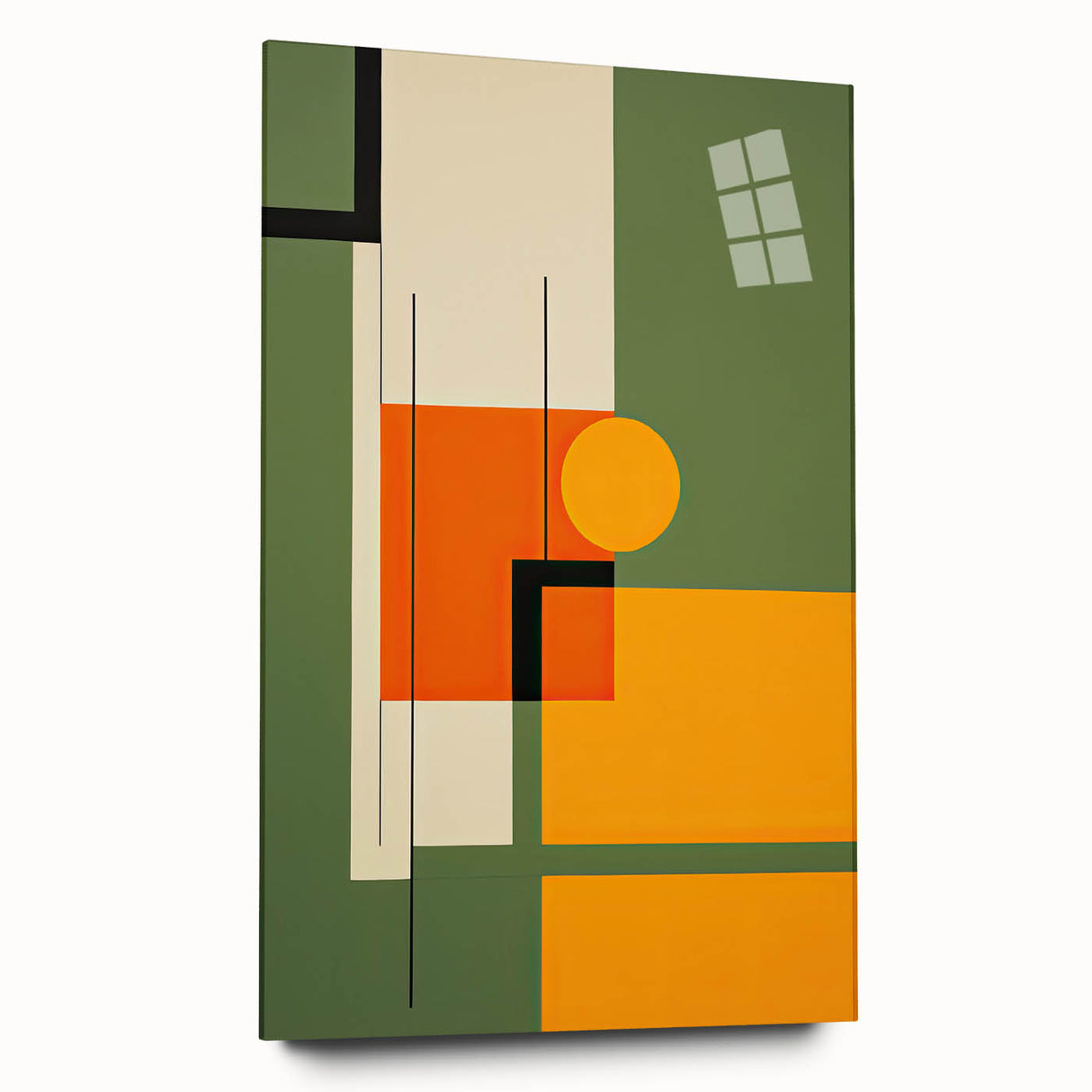Canvas Art for Dining Area – Geometric Framed Wall Decor
