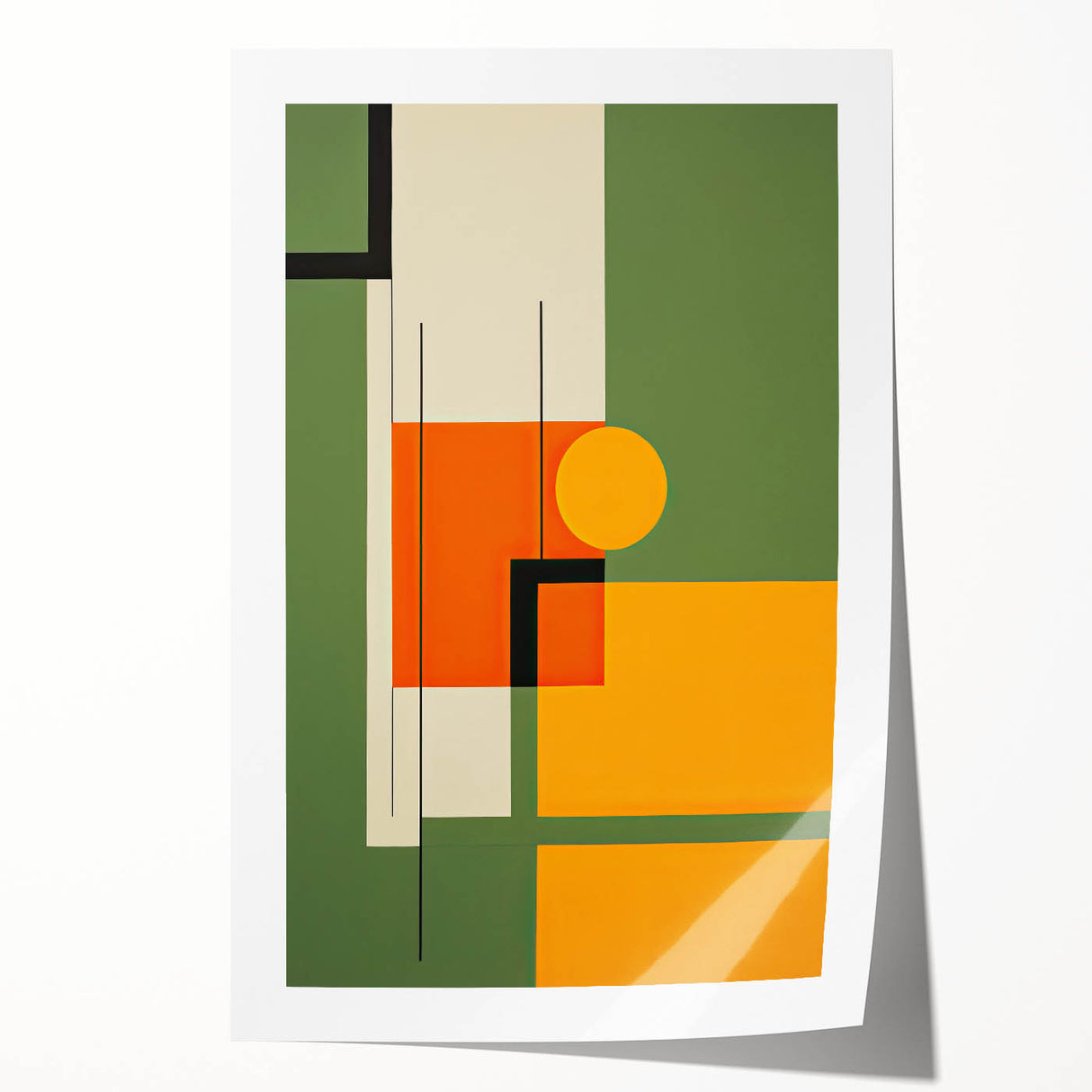 Canvas Art for Dining Area – Geometric Framed Wall Decor