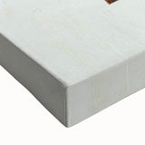 Geometric Abstract Living Room Wall Art – Brown & Peach Canvas