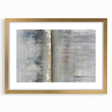 Abstract landscape wall art featuring a gold-framed design with a mat, showcasing vibrant colors and unique patterns, perfect for modern home decor. This striking piece adds sophistication and warmth to any interior space.