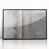 Framed acrylic wall art showcasing an abstract landscape design with vibrant colors, featuring a black frame, ideal for modern home decor and artistic expression.