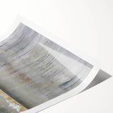 Abstract landscape wall art print featuring vibrant colors and fluid shapes, rolled and ready for display, showcasing a modern artistic interpretation of nature.