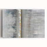 Abstract landscape wall art print on stretched canvas, showcasing vibrant hues of blue and green, perfect for modern home decor. Ideal for enhancing living spaces.