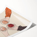 Extra large wall art featuring line art flowers in black on a white background, ideal for large living room decor.