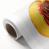 Art Deco style poster of colorful fruits on rolled canvas, ideal for nursery wall art or dining room decor.