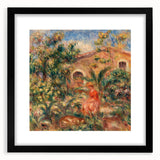 Farmhouse by Renoir: Idyllic Impressionist Garden Scene Wall Art