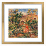 Farmhouse by Renoir: Idyllic Impressionist Garden Scene Wall Art
