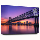 Acrylic glass landscape bridge design featuring a side view showcasing vibrant colors and intricate details, perfect for modern home decor or art collections.