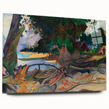 Tropical Landscape Wall Art - Modern Decor with Hibiscus Tree Scene