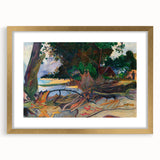 Tropical Landscape Wall Art - Modern Decor with Hibiscus Tree Scene