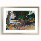 Tropical Landscape Wall Art - Modern Decor with Hibiscus Tree Scene