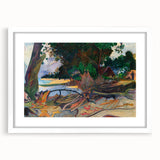 Tropical Landscape Wall Art - Modern Decor with Hibiscus Tree Scene