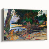 Tropical Landscape Wall Art - Modern Decor with Hibiscus Tree Scene