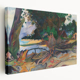 Tropical Landscape Wall Art - Modern Decor with Hibiscus Tree Scene