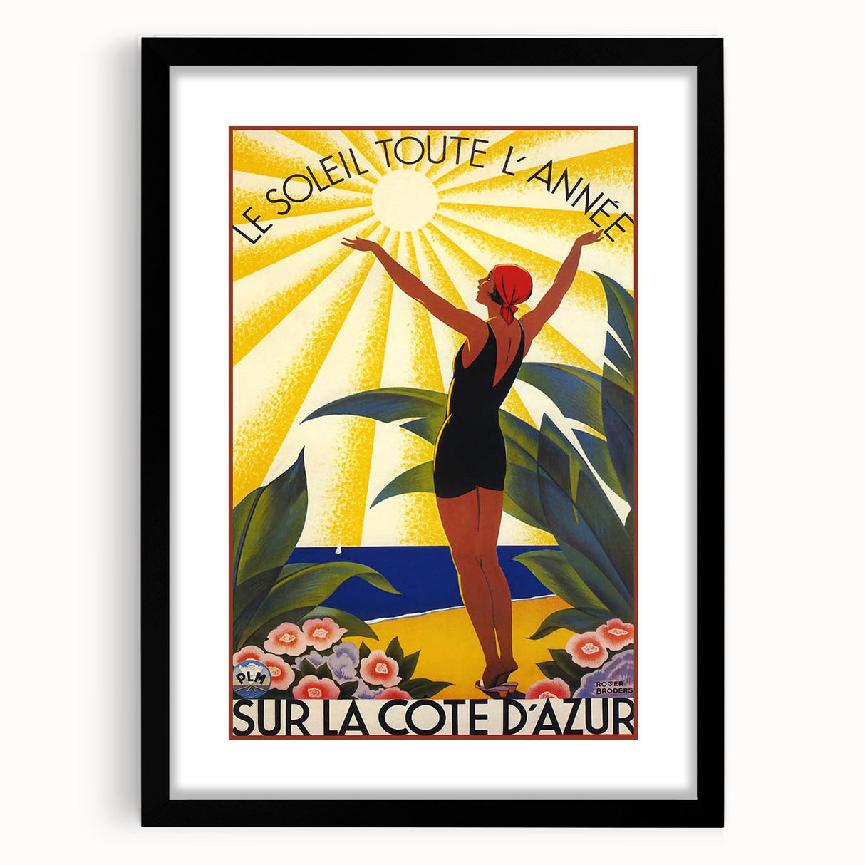 Retro Côte d'Azur Poster – Vintage French Riviera Art