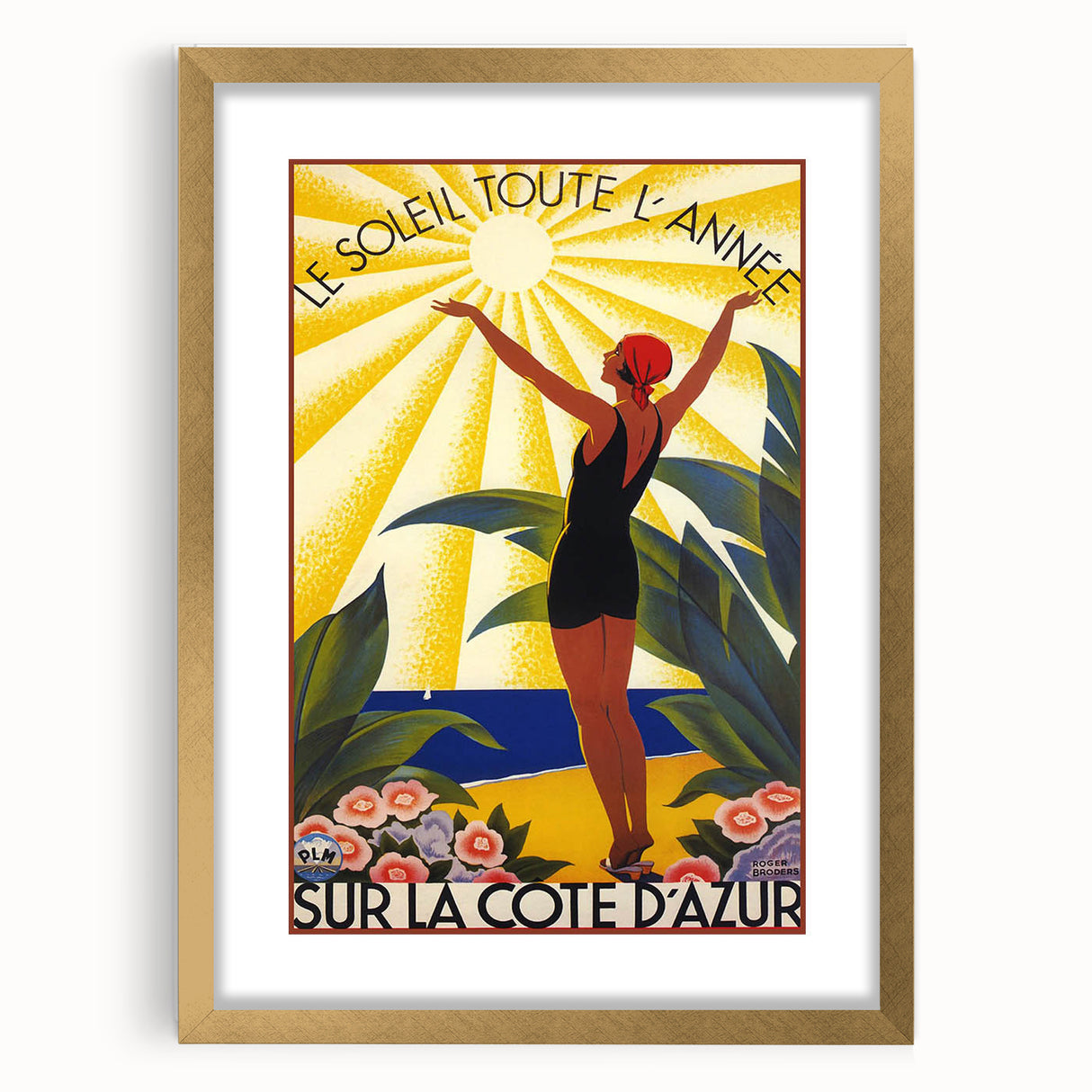 Retro Côte d'Azur Poster – Vintage French Riviera Art