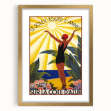 Retro Côte d'Azur Poster – Vintage French Riviera Art