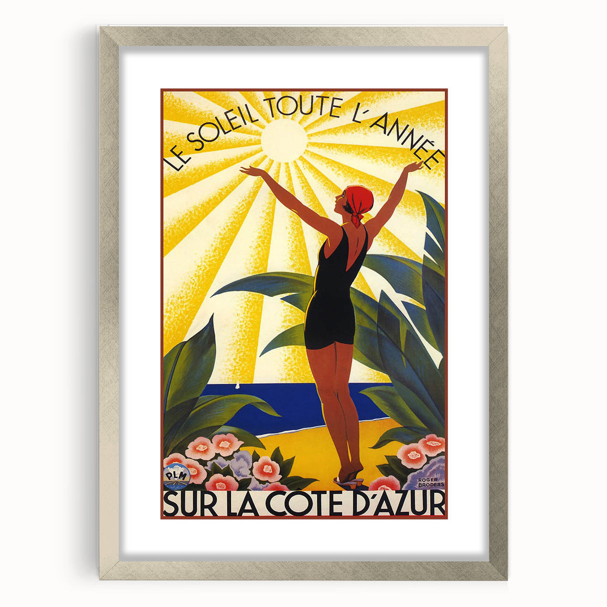 Retro Côte d'Azur Poster – Vintage French Riviera Art