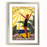 Retro Côte d'Azur Poster – Vintage French Riviera Art