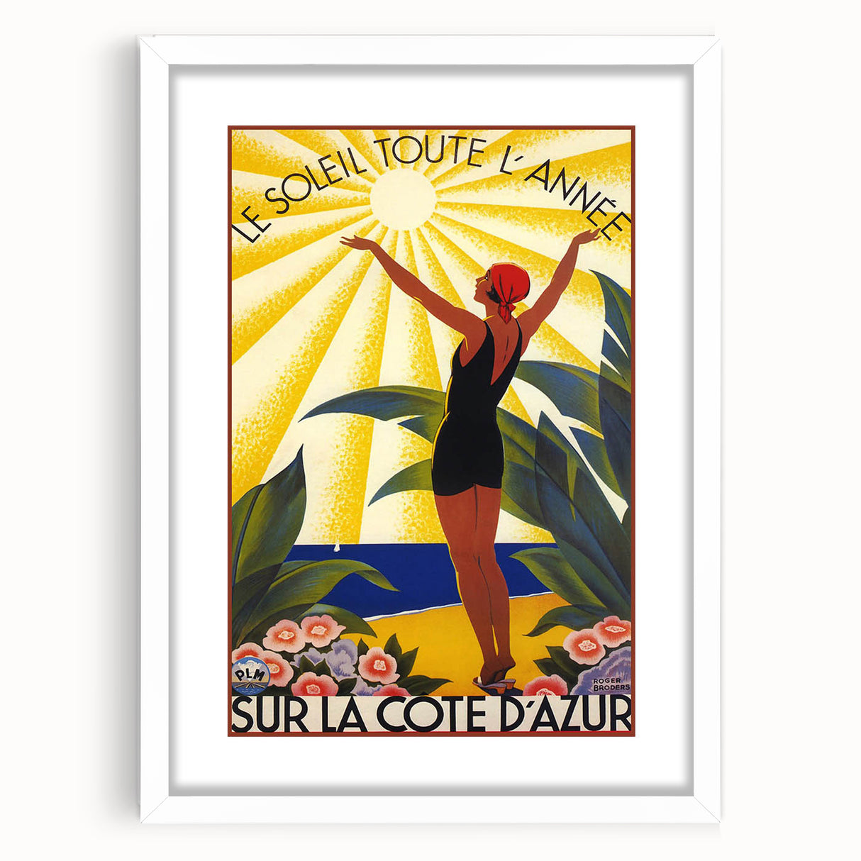 Retro Côte d'Azur Poster – Vintage French Riviera Art