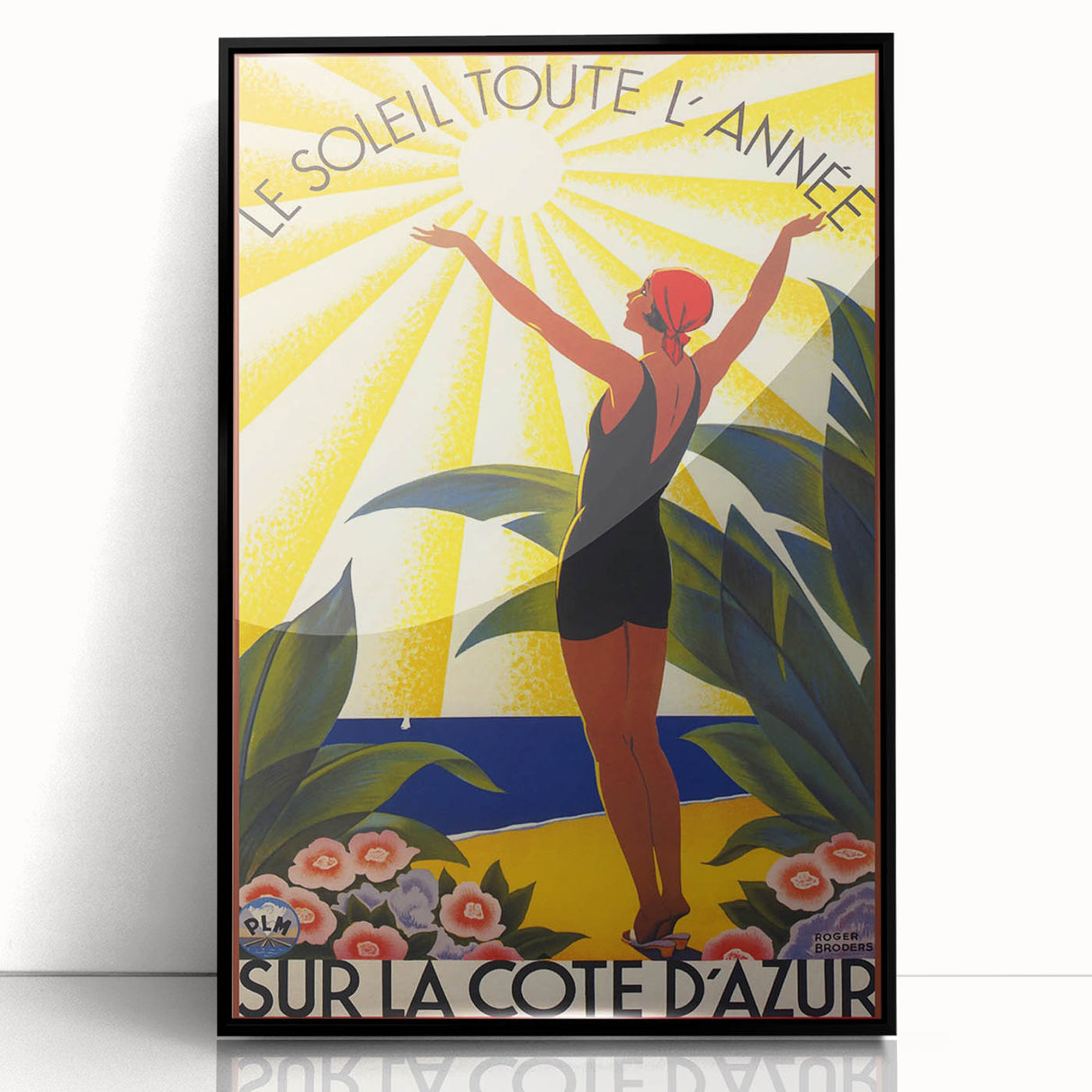 Retro Côte d'Azur Poster – Vintage French Riviera Art