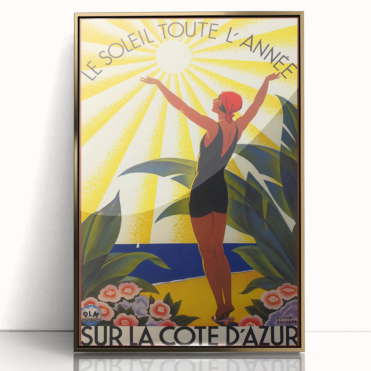 Retro Côte d'Azur Poster – Vintage French Riviera Art