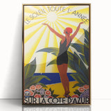 Retro Côte d'Azur Poster – Vintage French Riviera Art