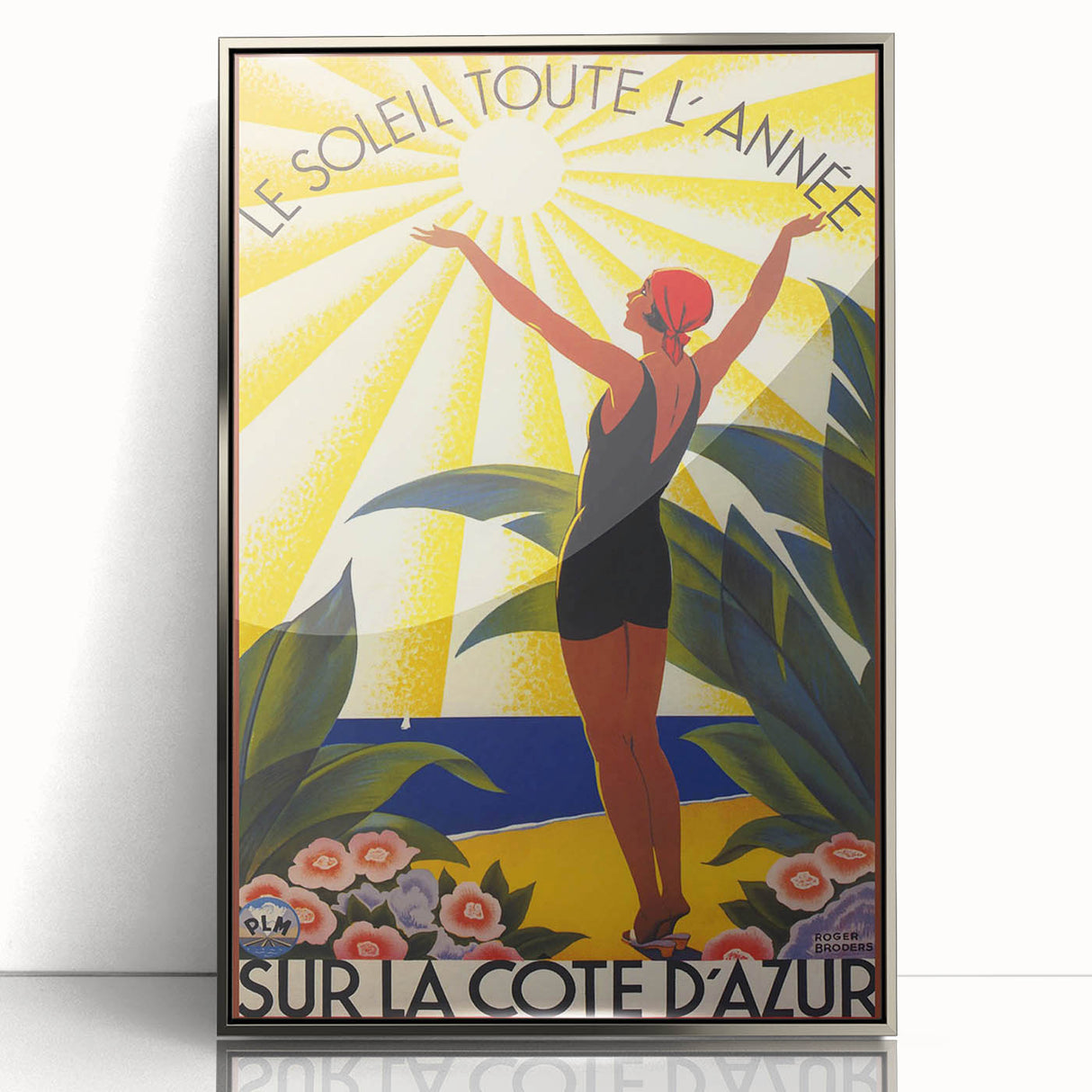Retro Côte d'Azur Poster – Vintage French Riviera Art