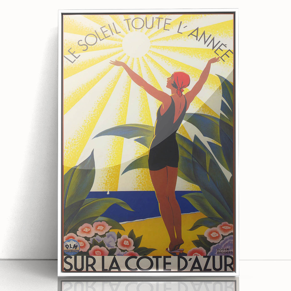 Retro Côte d'Azur Poster – Vintage French Riviera Art