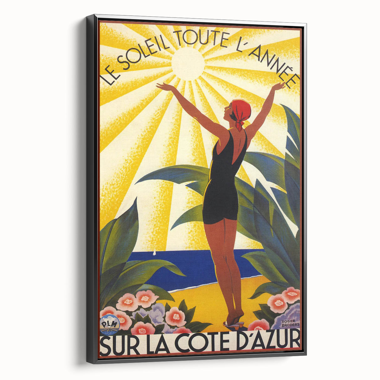 Retro Côte d'Azur Poster – Vintage French Riviera Art
