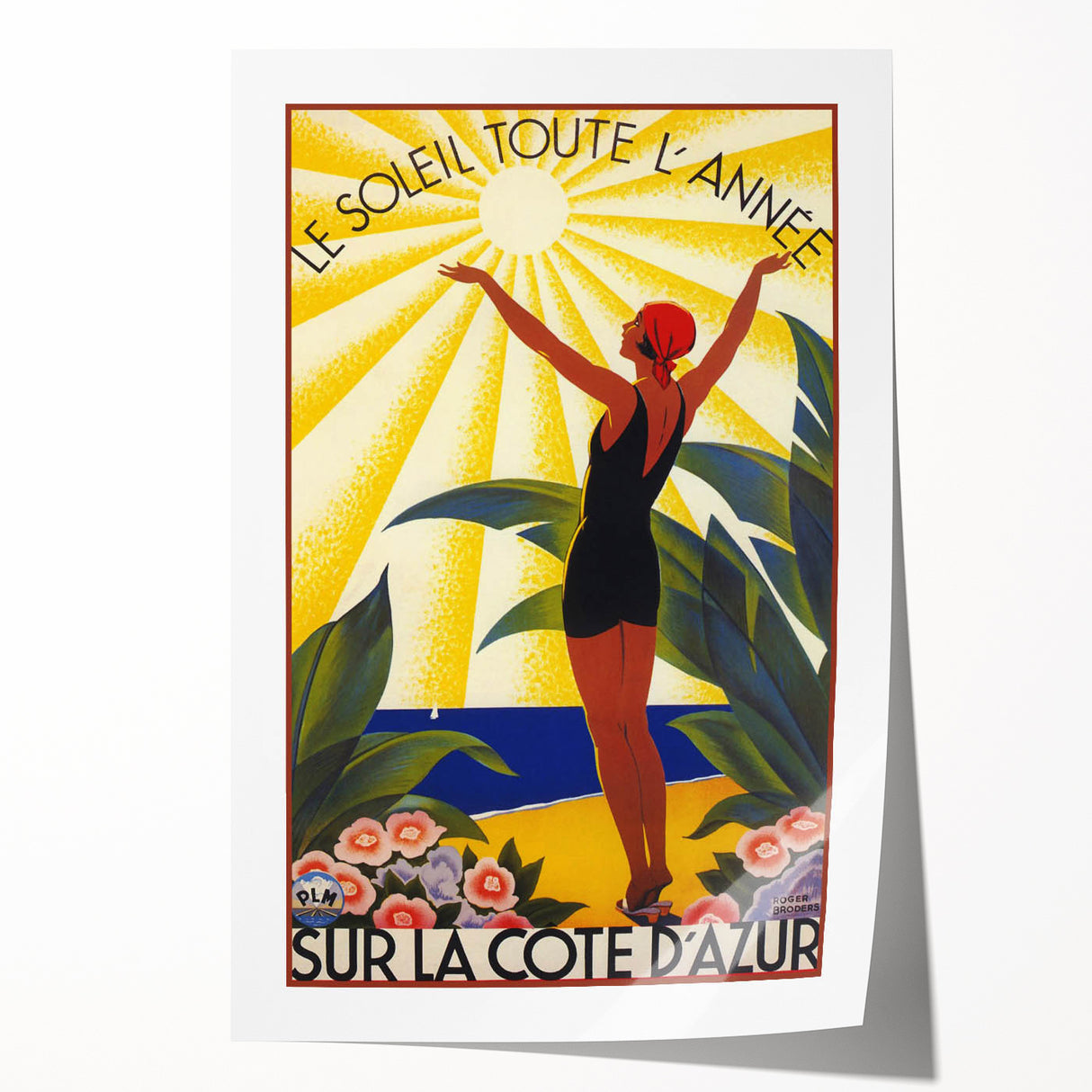 Retro Côte d'Azur Poster – Vintage French Riviera Art