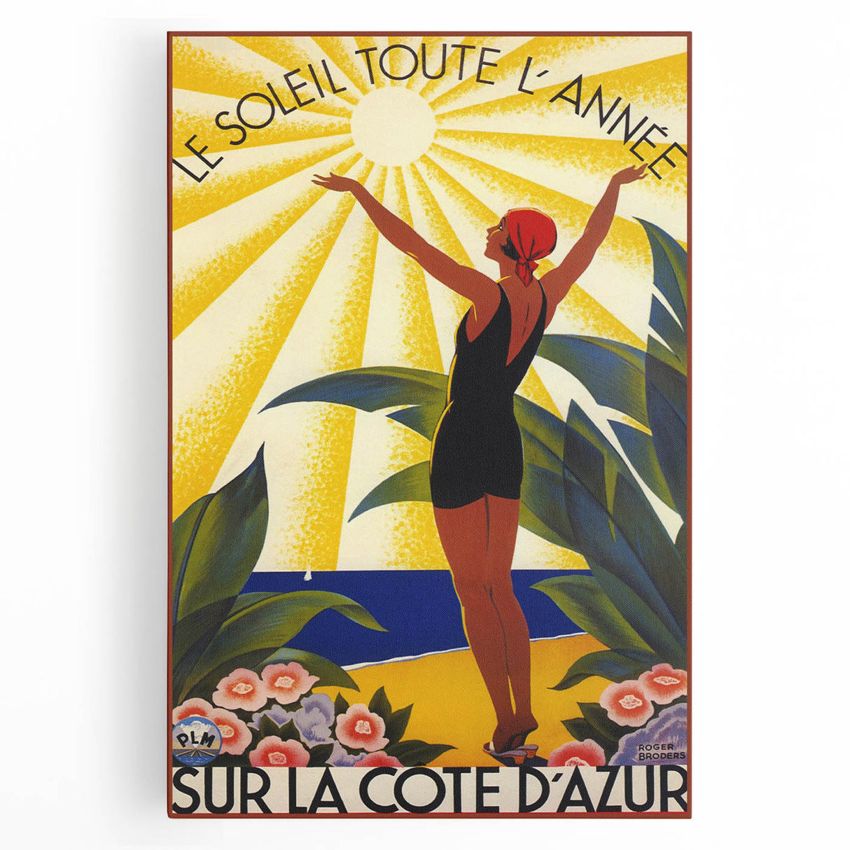 Retro Côte d'Azur Poster – Vintage French Riviera Art