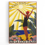 Retro Côte d'Azur Poster – Vintage French Riviera Art