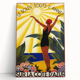 Retro Côte d'Azur Poster – Vintage French Riviera Art