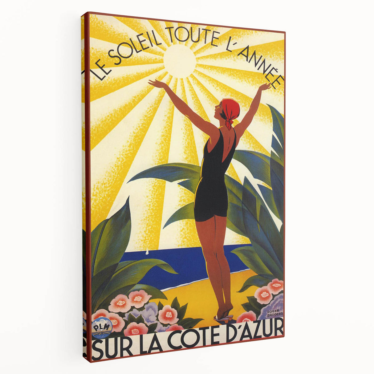 Retro Côte d'Azur Poster – Vintage French Riviera Art