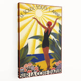 Retro Côte d'Azur Poster – Vintage French Riviera Art