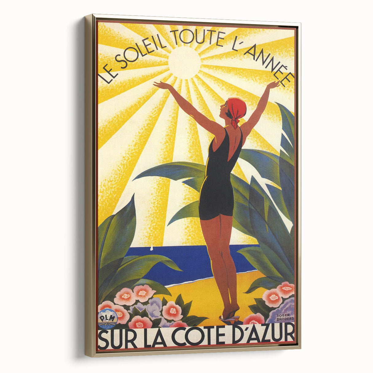 Retro Côte d'Azur Poster – Vintage French Riviera Art
