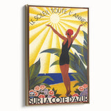 Retro Côte d'Azur Poster – Vintage French Riviera Art