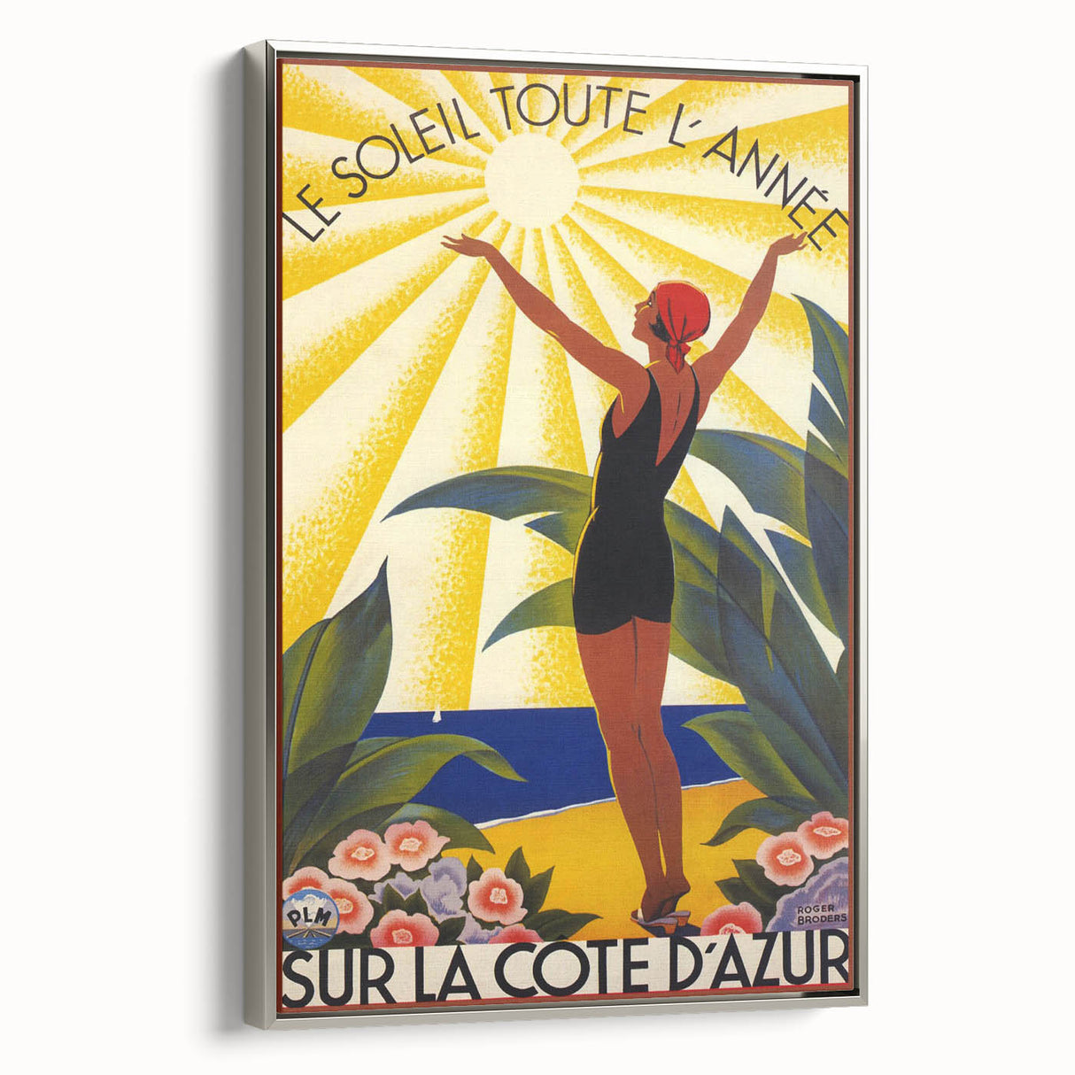 Retro Côte d'Azur Poster – Vintage French Riviera Art